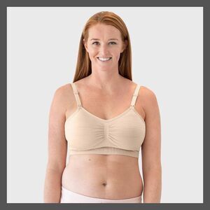 NWT Kindred Bravely -  Women's Hands Free Nursing Bra Pum Beige